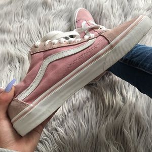 Light Pink Vans with Suede